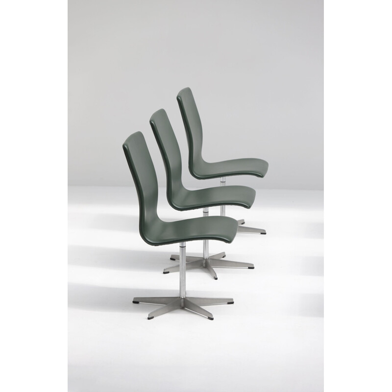 Set aus 6 Oxford Vintage-Drehstühlen von Arne Jacobsen für Fritz Hansen