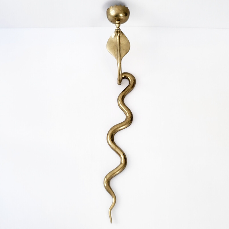 Vintage cobra wall candlestick, 1970