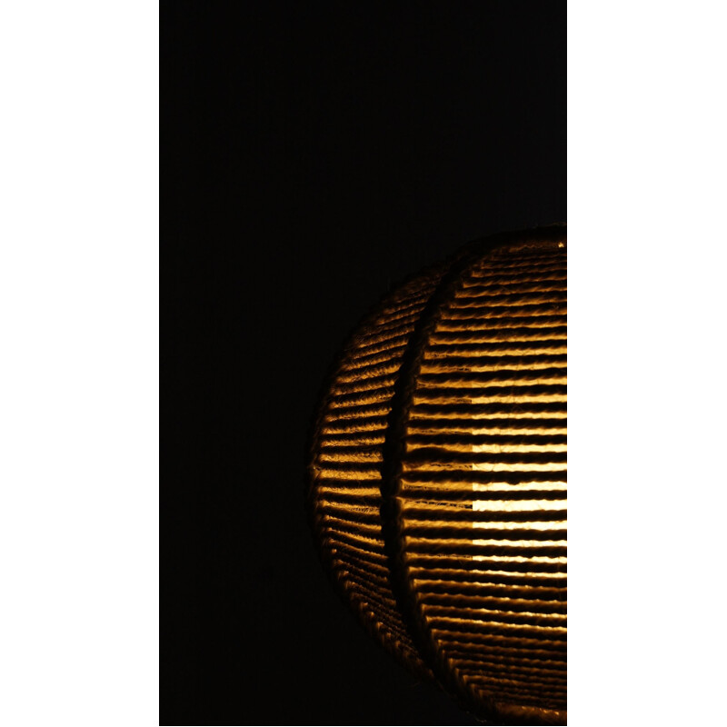 Lámpara de suspensión vintage provincial, forma armoniosa, Francia 1960