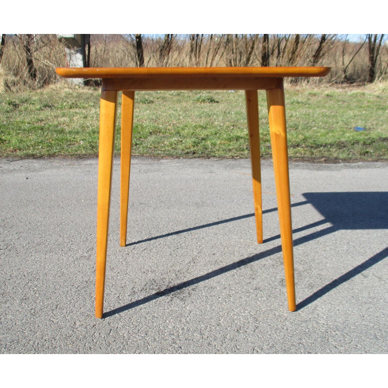 Vintage coffee table with marquetry, 1950s