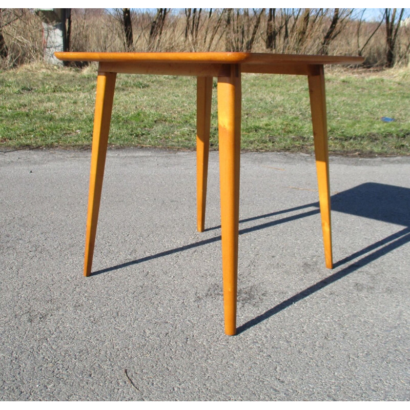 Vintage coffee table with marquetry, 1950s