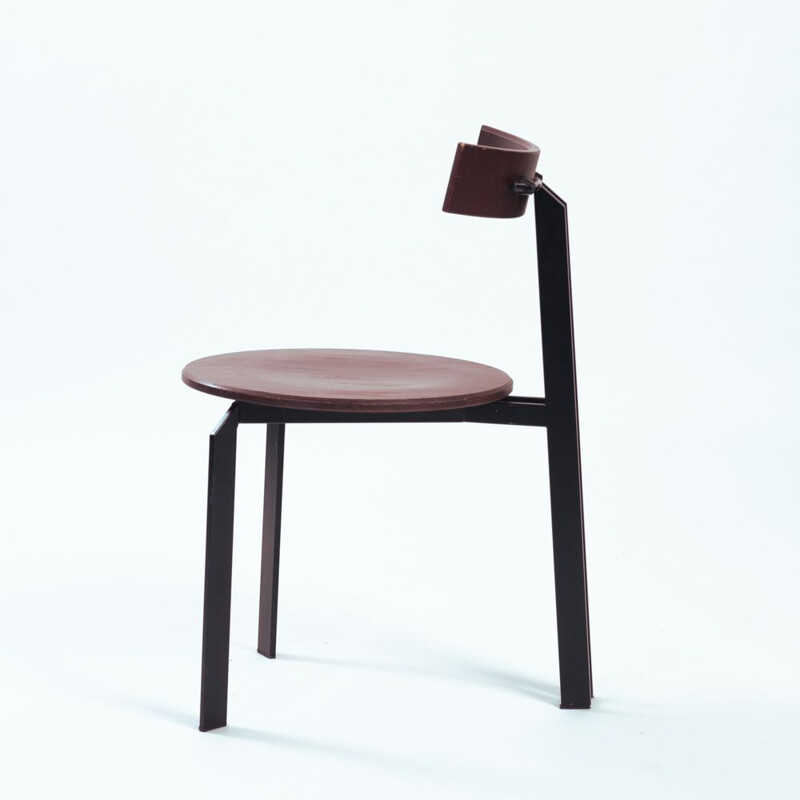 Conjunto de 4 cadeiras Zeta holandesas vintage em aço e madeira de Martin Haksteen para Harvink