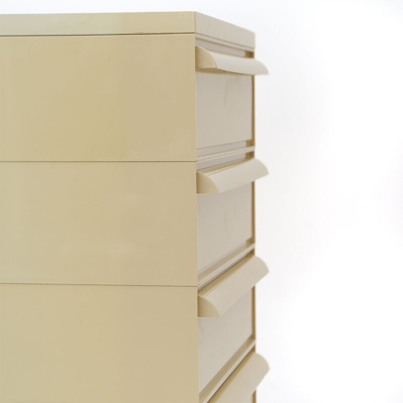 Vintage plastic chest of drawers by Simon Fussell for Kartell, 1960s