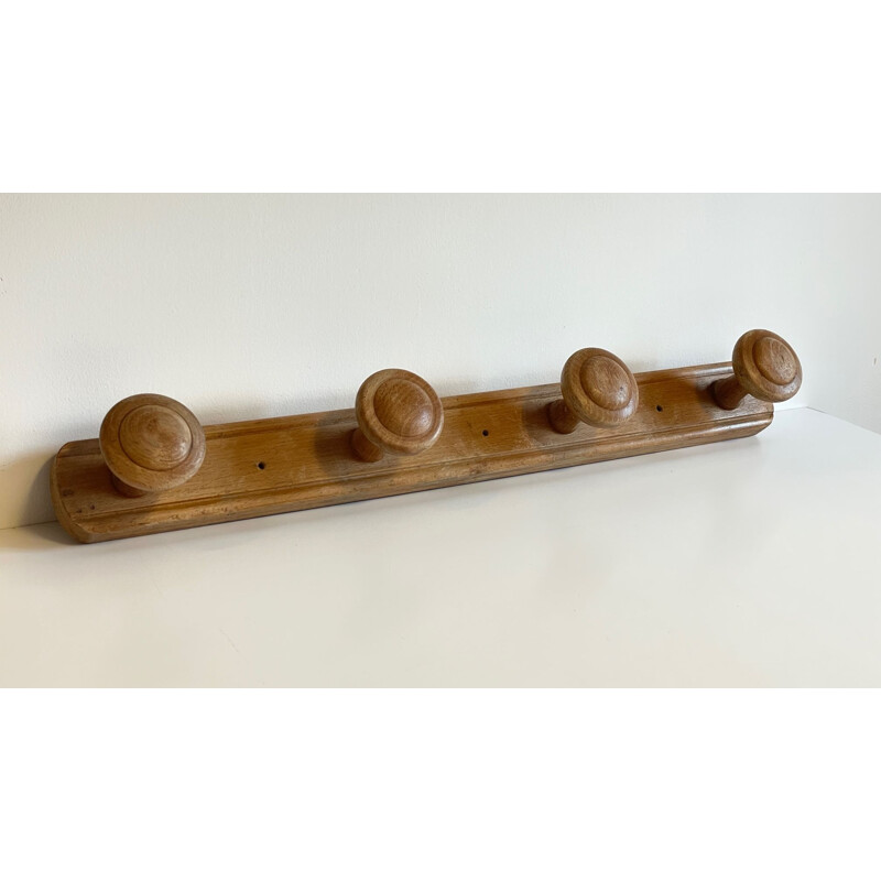 Vintage Art Deco all wood coat rack, 1930