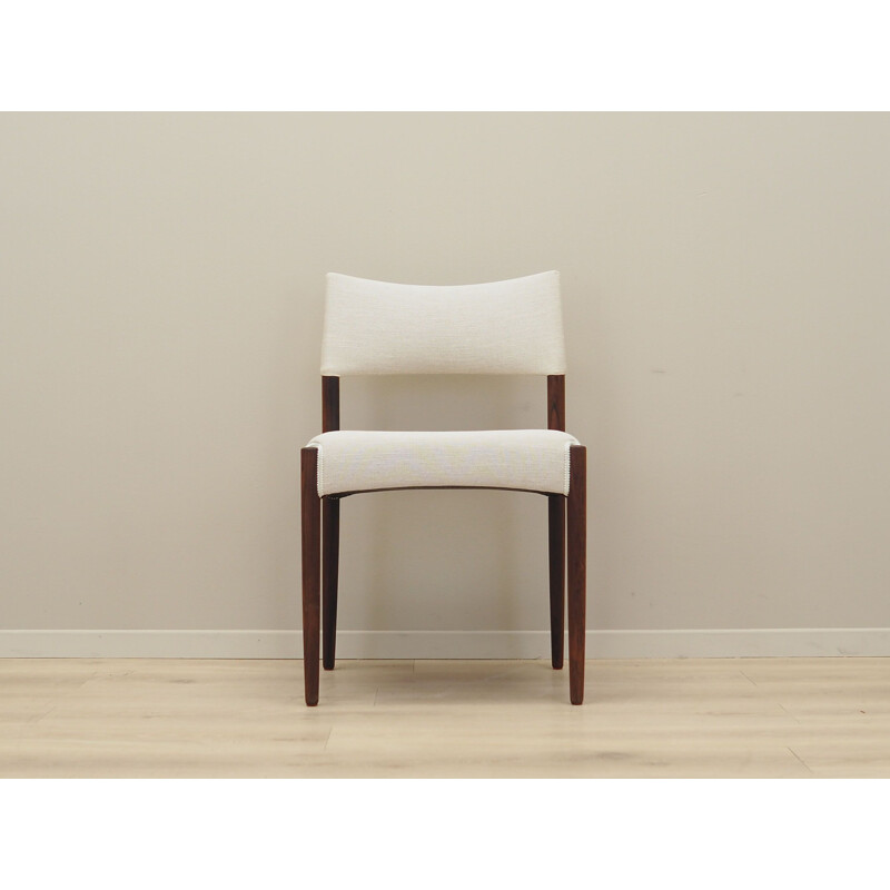 Rosewood and fabric vintage chair, Denmark 1970s