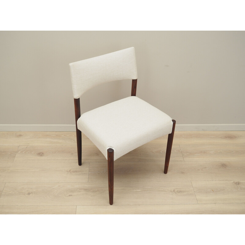 Rosewood and fabric vintage chair, Denmark 1970s