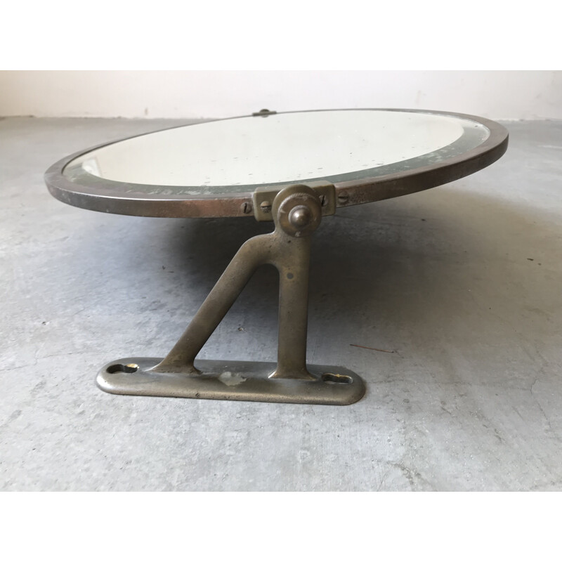 Espelho de parede pivotante oval Vintage, 1940