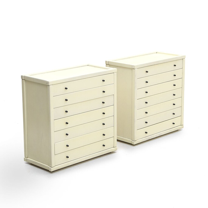 Pair of vintage "Chelsea" chest of drawers by Vittorio Introini for Saporiti, 1960s