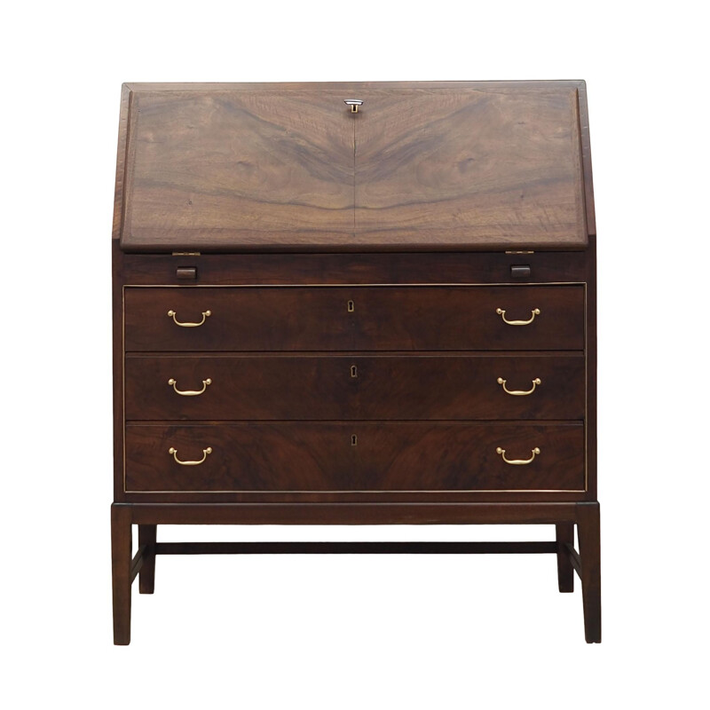 Walnut vintage secretary, Denmark 1960s