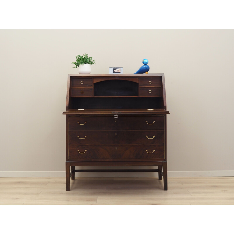 Walnut vintage secretary, Denmark 1960s