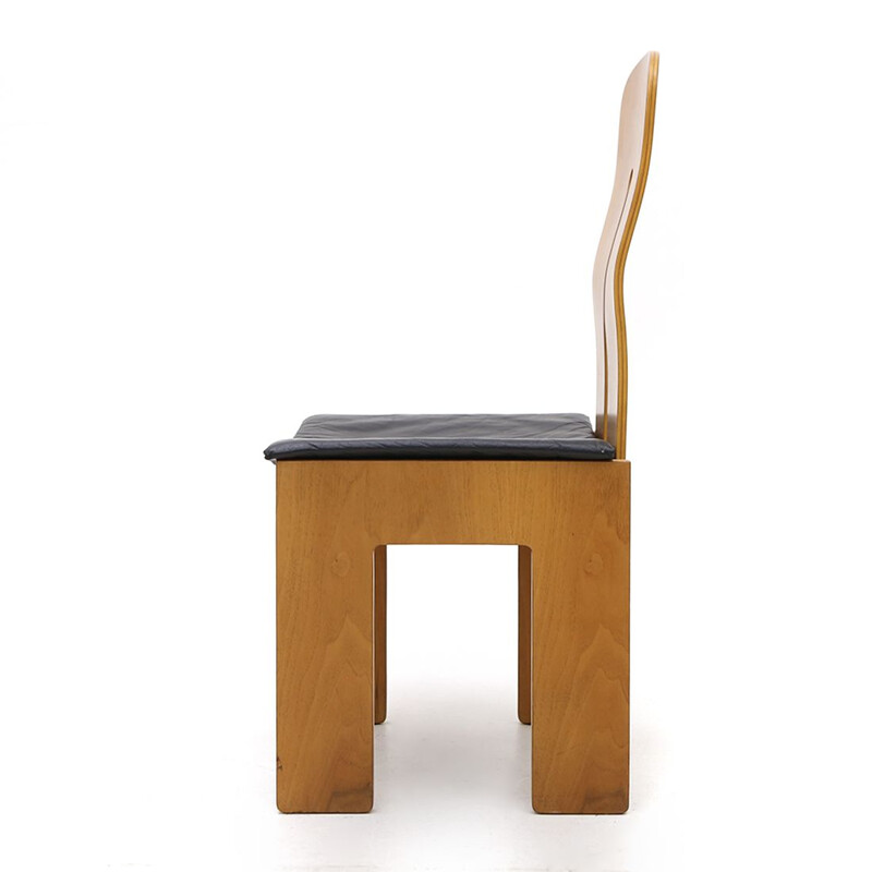 Set van 4 vintage stoelen van Carlo Scarpa voor Bernini, 1970