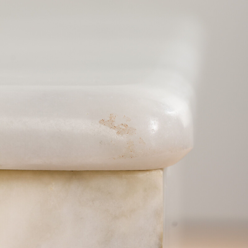 Italian mid century coffee table in Carrara marble, 1980s