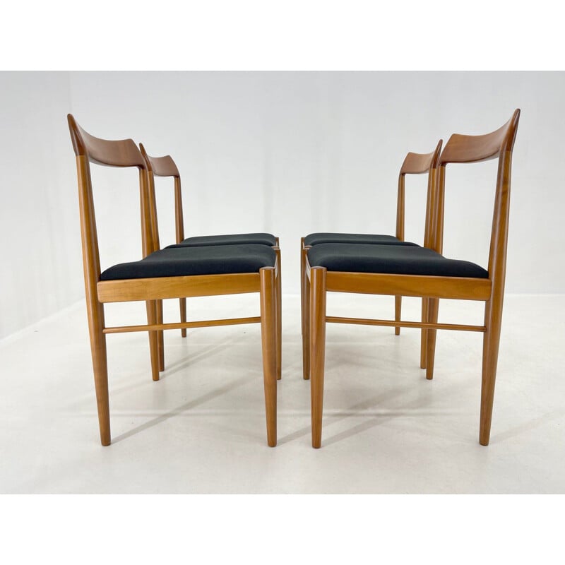 Ensemble de 4 chaises danoises vintage, 1960