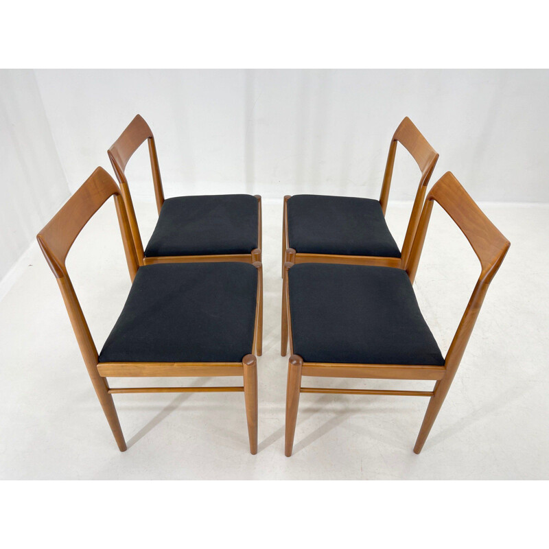 Ensemble de 4 chaises danoises vintage, 1960