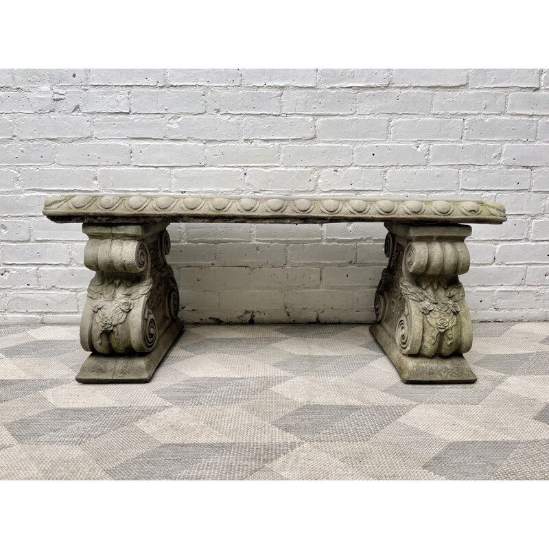 Vintage stone bench for the garden
