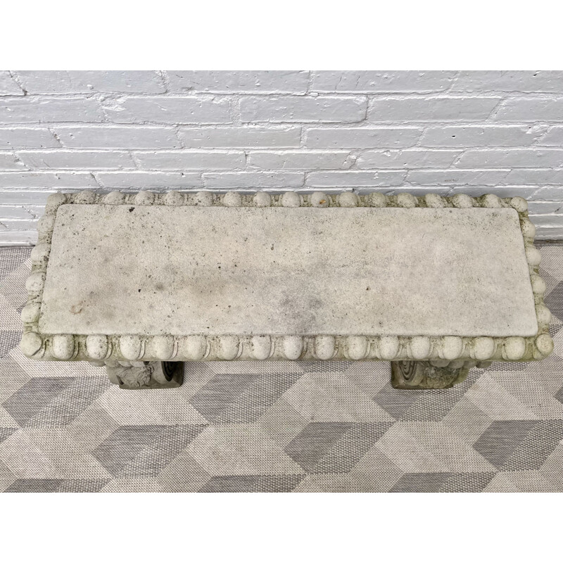 Vintage stone bench for the garden