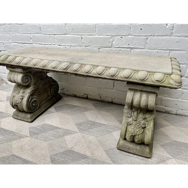 Vintage stone bench for the garden