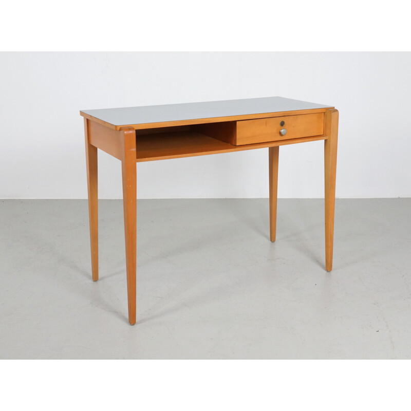 Small Italian vintage desk with laminated top - 1960s