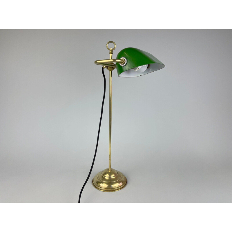 Lampe de table Art Déco vintage réglable en laiton