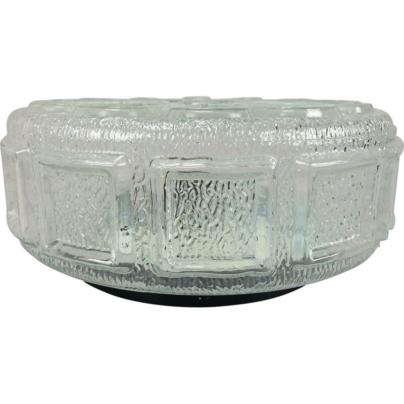 Plafonnier vintage en verre, 1960-1970