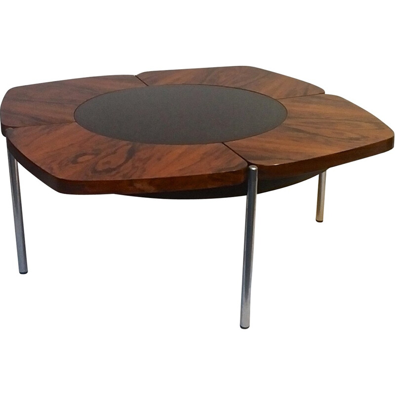 Mid-century coffee table in rosewood and teak - 1960s