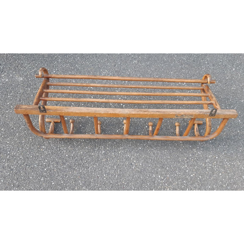 Vintage bentwood wall coat rack