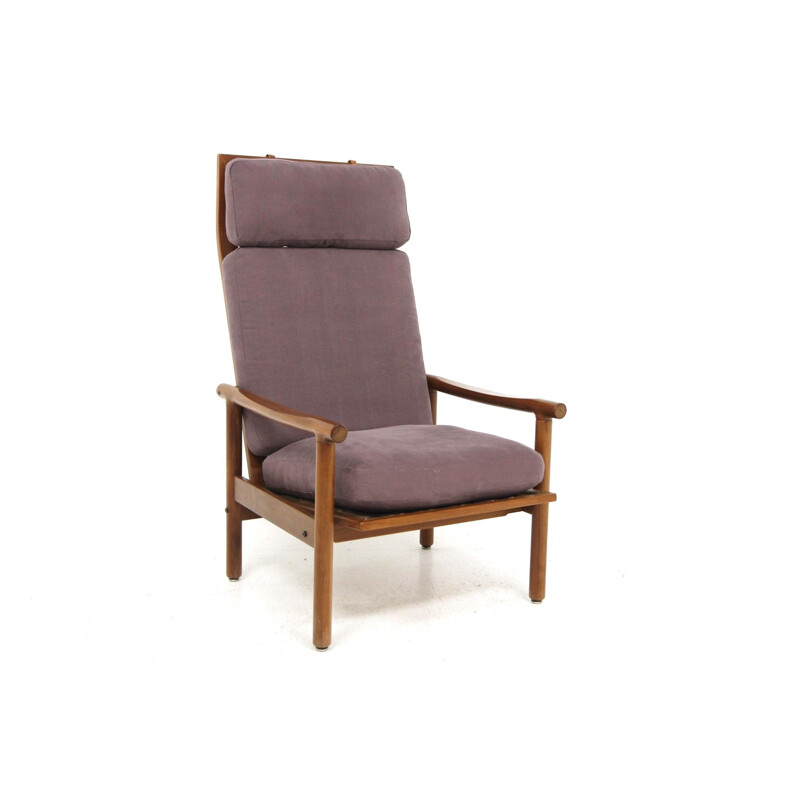 Poltrona scandinava vintage in teak di Erik Wørtz per Möbel-Ikéa, 1960