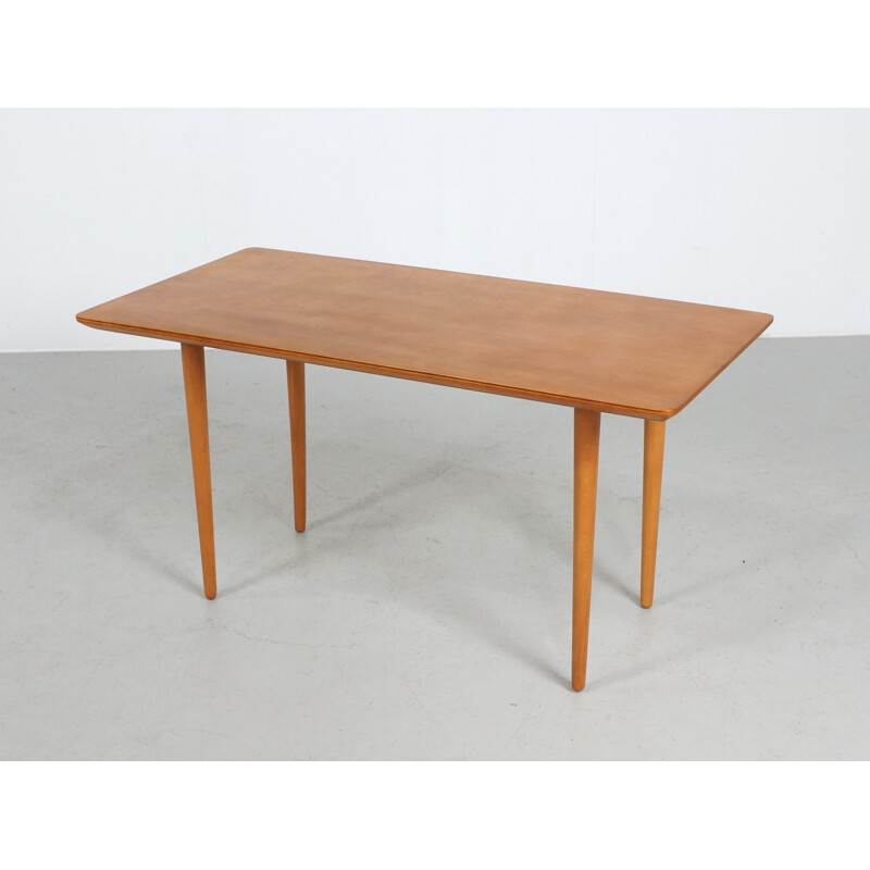 Italian coffee table in beech wood - 1960s