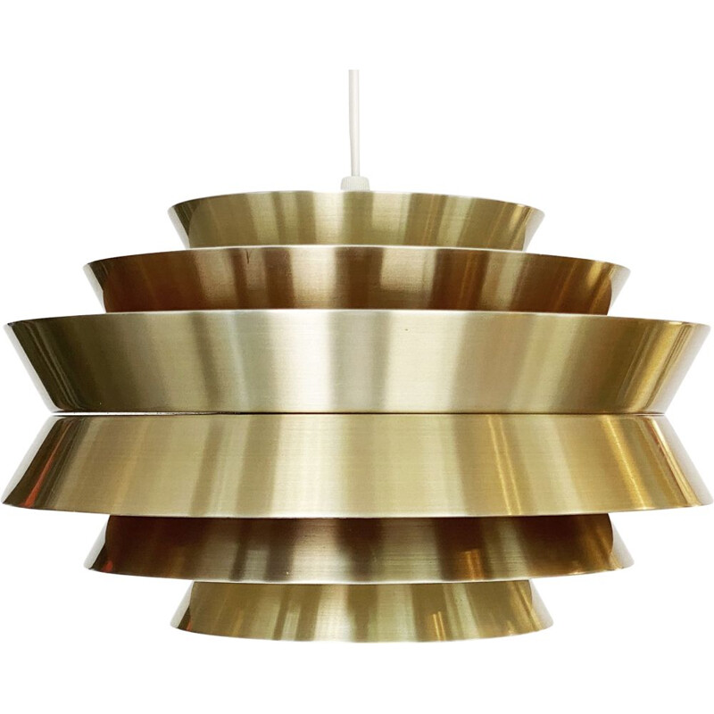 Vintage pendant lamp "Trava" by Carl Thore for Granhaga Metallindustri, Sweden 1970s