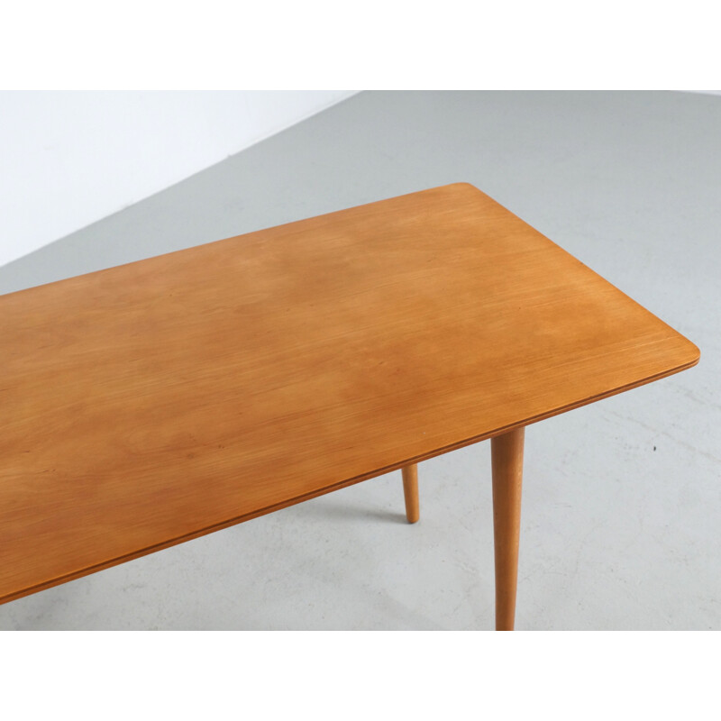 Italian coffee table in beech wood - 1960s