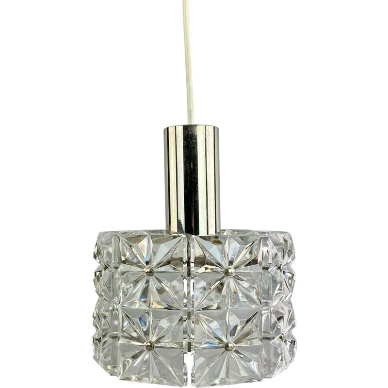 Vintage pendant lamp in glass by Kinkeldey, 1960-1970s