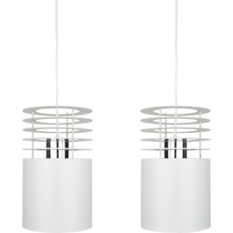 Pair of vintage Hydra 1 pendant lamps by Jo Hammerborg for Fog og Morup, 1973