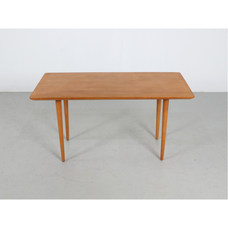 Table basse italienne en hêtre - 1960