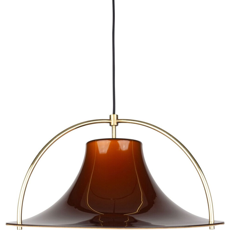 Danish vintage pendant lamp Single by Jo Hammerborg for Fog og Morup, 1977