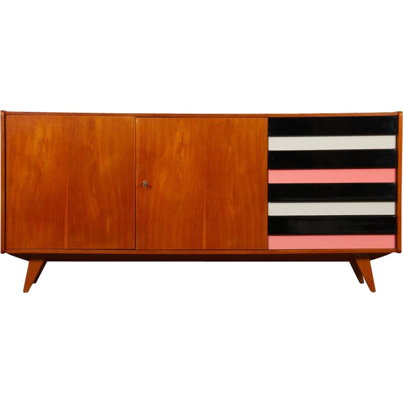 Vintage sideboard model U-460 in oakwood by Jiri Jiroutek for Interier Praha, 1960