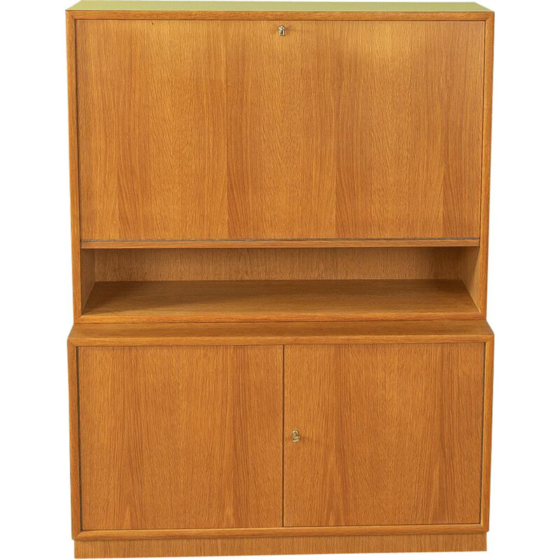 Vintage eikenhouten bureau van Wk Möbel, Duitsland 1960