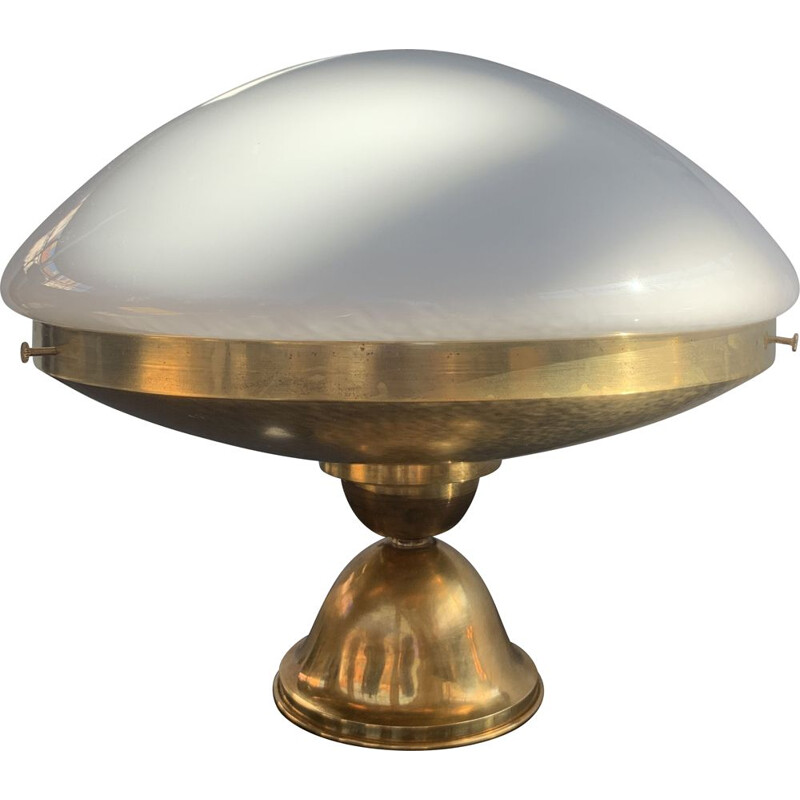 Vintage ceiling lamp with opal shirm