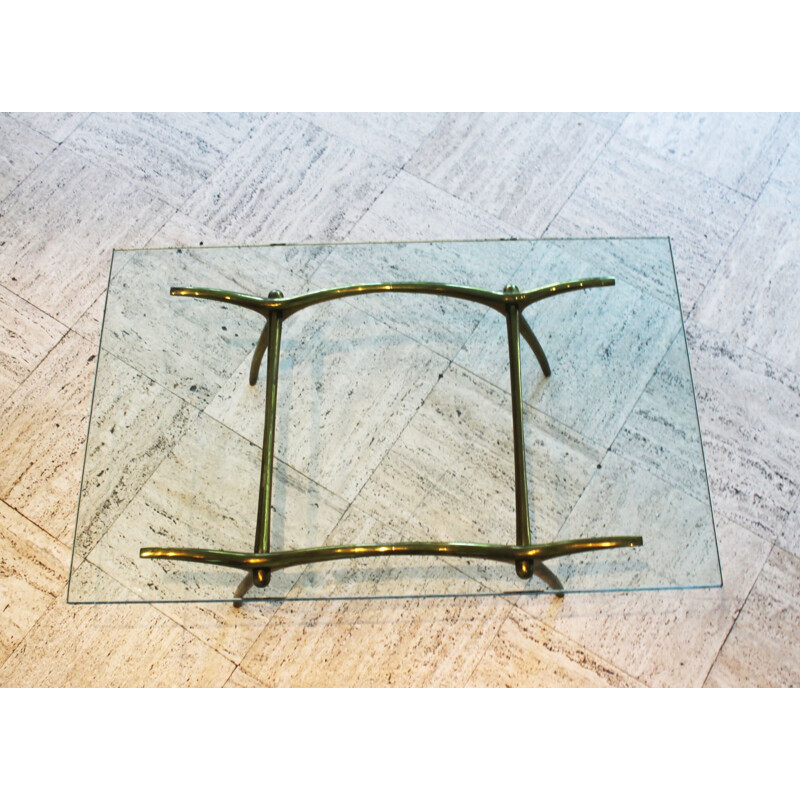 Vintage glass coffee table by Kouloufi for Vanderborght Frères Sa, Belgium 1958