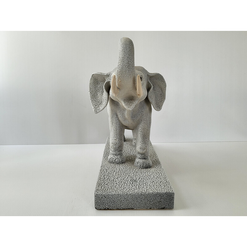 Vintage keramische olifant sculptuur, 1950