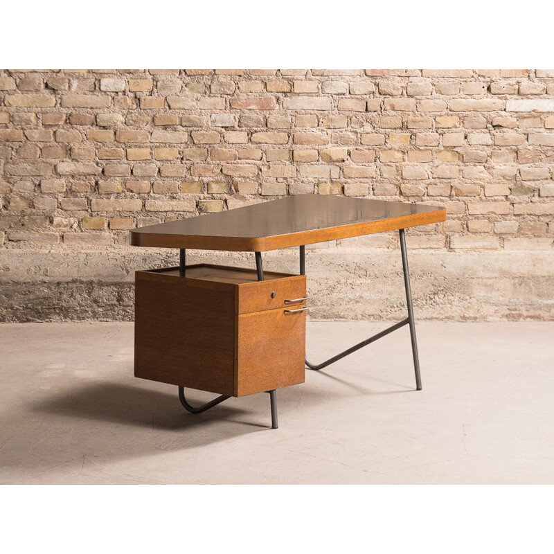 Vintage teak desk by Georges Frydman, 1960s