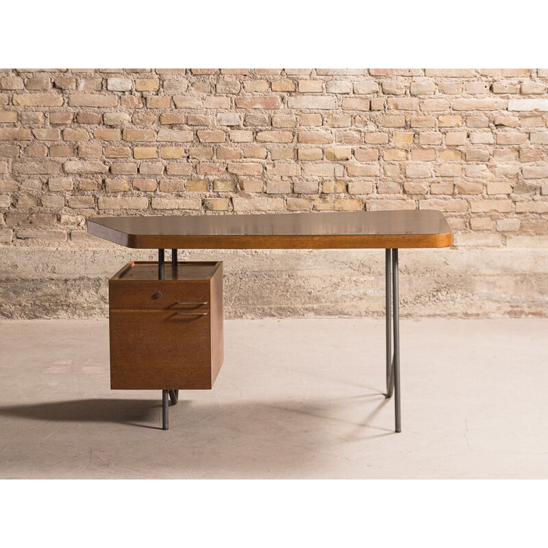 Vintage teak desk by Georges Frydman, 1960s