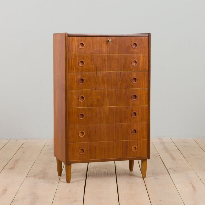 Mid century teak chest of drawers by Kai Winding, Denmark 1960s