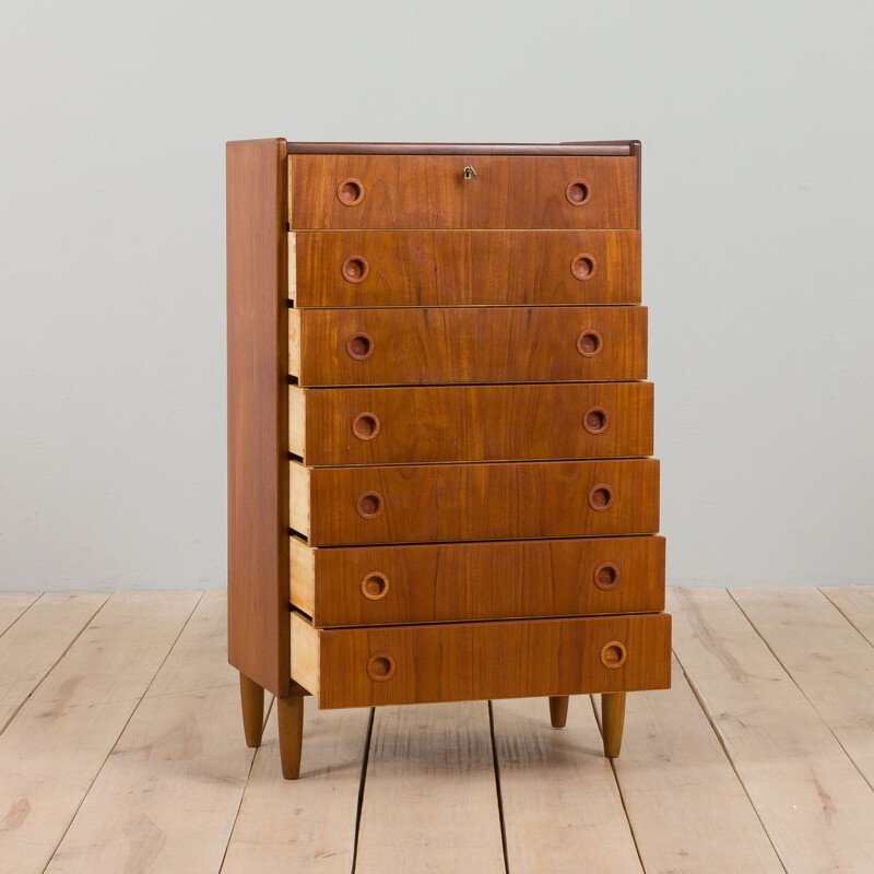 Mid century teak chest of drawers by Kai Winding, Denmark 1960s