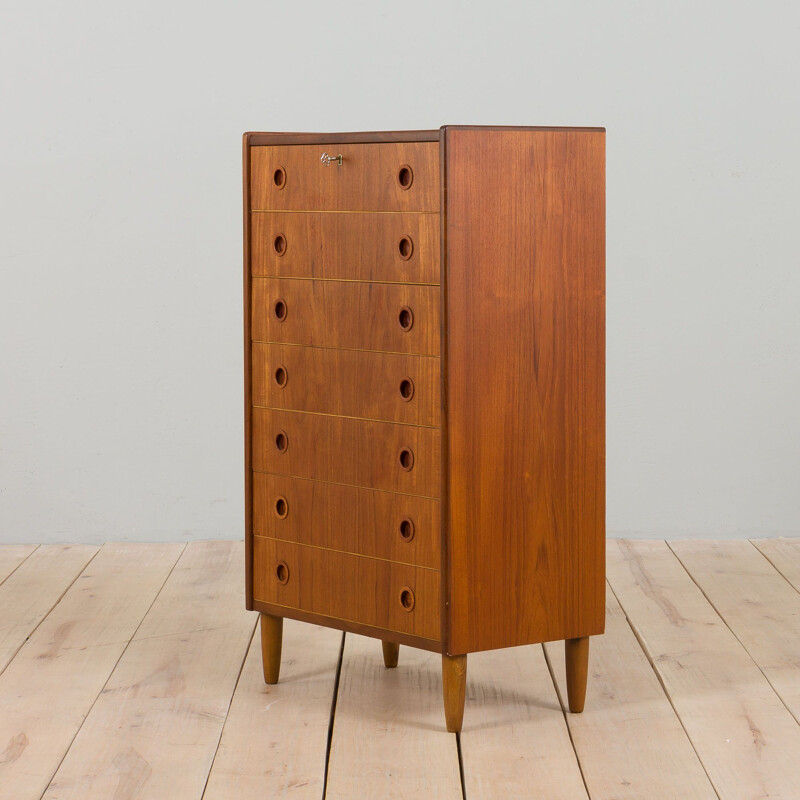 Mid century teak chest of drawers by Kai Winding, Denmark 1960s