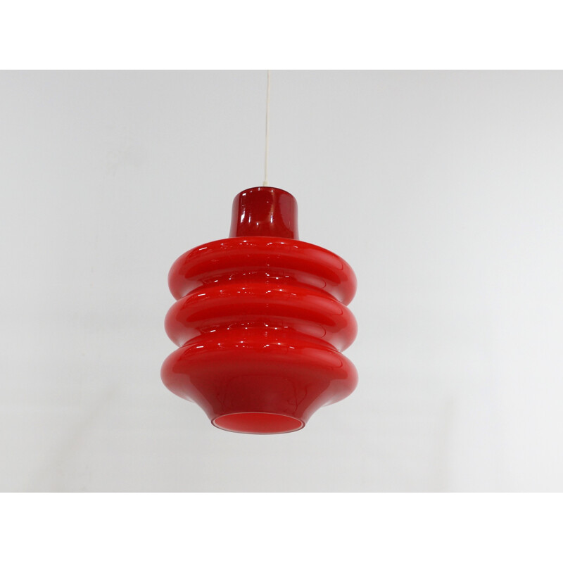 Red pendant in glass - 1970s