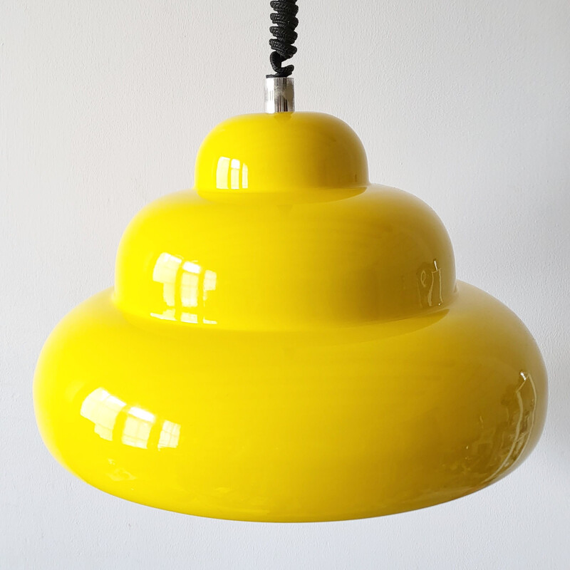 Vintage metal pendant lamp by Ingo Maurer, 1960s