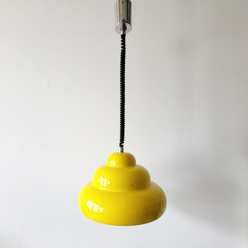 Vintage metal pendant lamp by Ingo Maurer, 1960s