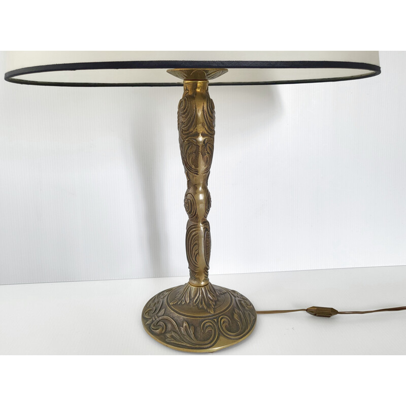 Lampe vintage en bronze, 1950
