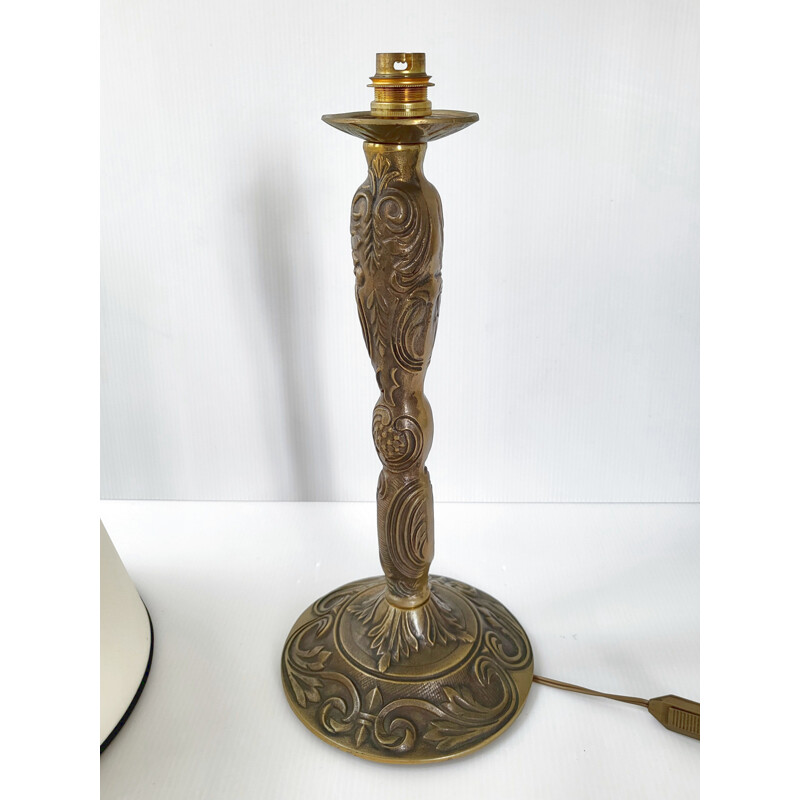 Lampe vintage en bronze, 1950