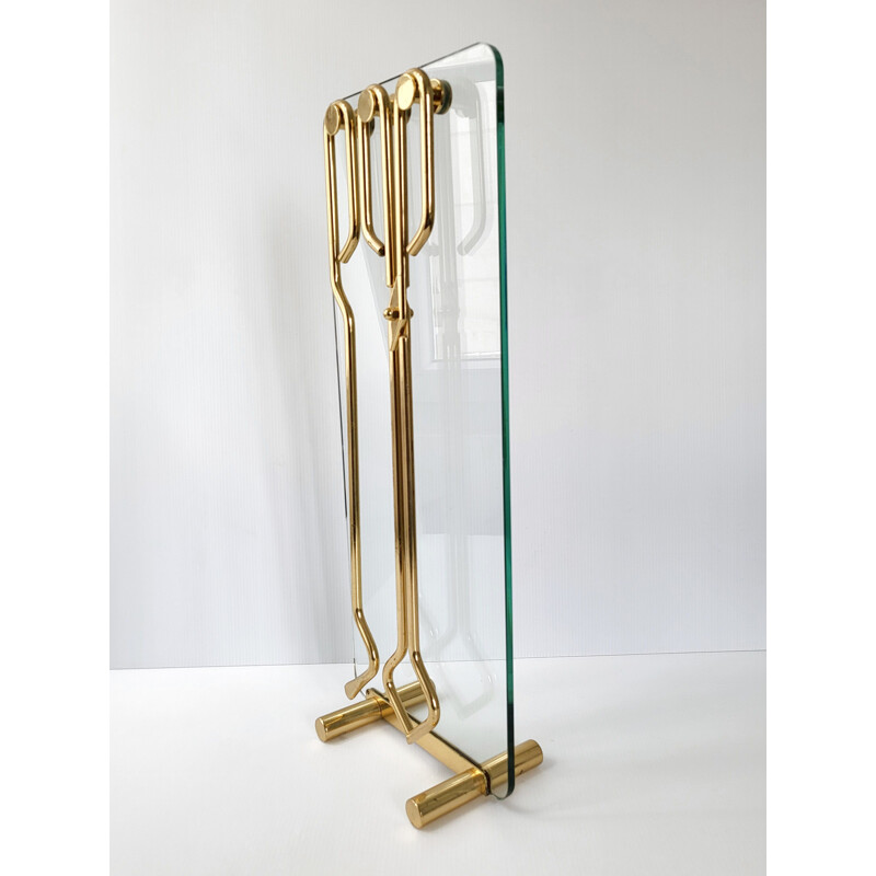 Vintage brass mantelpiece, 1970s